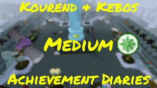 Kourend and Kebos Medium Achievement Diaries OSRS [upl. by Nnylear]