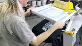 White Polyester Plastisol Ink Screen Printing Test Print [upl. by Lory]