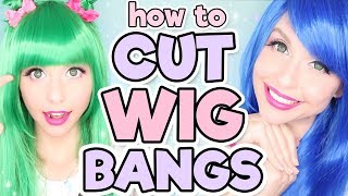 HOW TO CUT WIG BANGS  TRIM WIG FRINGE  Alexas Wig Series 9 [upl. by Eralc]