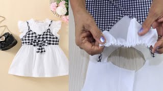 DIY Como hacer vestidos para niñas hermoso💙💙💙💙 [upl. by Dowdell982]