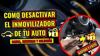 Por qué se ACTIVA el INMOVILIZADOR del AUTO  Cómo DESACTIVARLO Solución [upl. by Dorsman942]