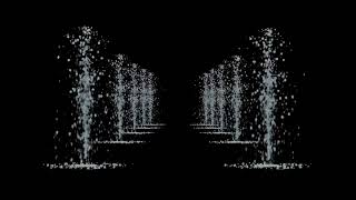 Water Fontaines 4K Black Video Background FREE Stockfootage [upl. by Bartlett]