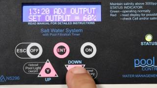 SG Chlorinator  Adjust Chlorinator Output [upl. by Ecyak633]