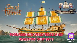 Sea of Thieves Flourishing Wild Rose and Maestro Ship Sets Season 11 pirate emporium update [upl. by Macario]