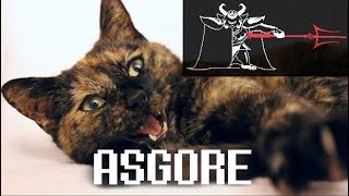 Undertale  Asgore with a cat  Bergentrückung Intro 😸 [upl. by Bigg]