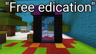 Beating Minecraft quotFree edicationquot [upl. by Ylagam]