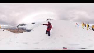 Antarctica Geologist amp Glaciologist Colin Souness at Neko Harbor 360° VR [upl. by Nirol]