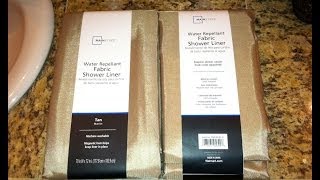 Mainstays Water Repellant Fabric Shower Liner Review [upl. by Enitsrik319]