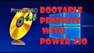 MAKE BOOTABLE PENDRIVE WITH POWERISO FOR WINDOWS10 [upl. by Massab]