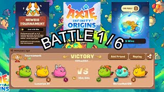 Newbie Tournament Battle 16  5WINS BirdBeastPlant Axie Infinity Origins [upl. by Peugia]