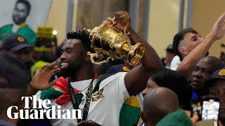 We are one Springboks given heroes homecoming after Rugby World Cup win [upl. by Nelac]