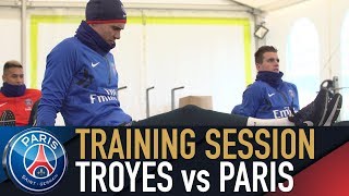 TRAINING SESSION  ENTRAINEMENTS  TROYES vs PARIS SAINTGERMAIN [upl. by Maurilia]