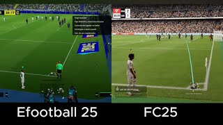 Efootball 2025 vs FC 25 EN CONSOLA DE ANTIGUA GENERACION XBOX ONE S [upl. by Map]