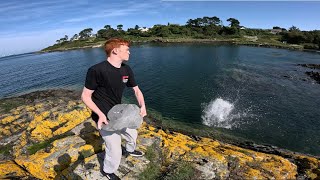 Rock Splashes at Smelt Mill Bay Bangor Ireland [upl. by Winters]