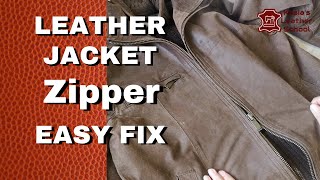 How to fix a zipper that separates in leather Jacket [upl. by Beckett]