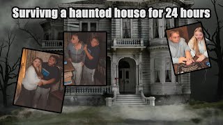 We stayed over at a haunted house  surviving for 24 hours [upl. by Downs161]