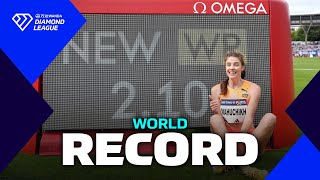 Yaroslava Mahuchikh breaks high jump world record in Paris  Wanda Diamond League 2024 [upl. by Ennayr]