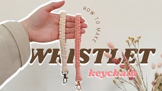 DIY Wristlet Keychain  Macrame for Beginners  Easy step by step [upl. by Elylrac229]