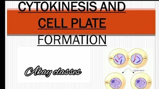 Cytokinesis and Cell Plate Formation  Cell and molecular biology [upl. by Nawuq]