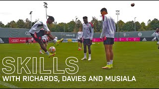 Skills Tricks and Keepyups with Richards Davies amp Musiala  FC Bayern Training [upl. by Inessa]