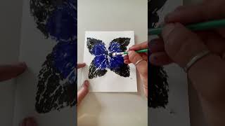 Butterfly painting with leaf drowing artwork youtubeshorts shorts viral butterfly [upl. by Semele142]