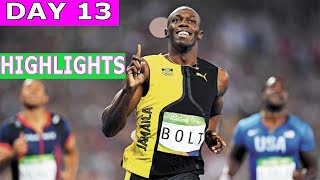 Rio Olympics 2016  Day 13 August 18 2016  Highlights Results Usain Bolt 200m Final  YouTube [upl. by Romola]