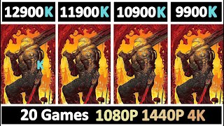 Intel I9 12900K vs 11900K vs 10900K vs 9900K  Tested 20 Games [upl. by Ninehc]