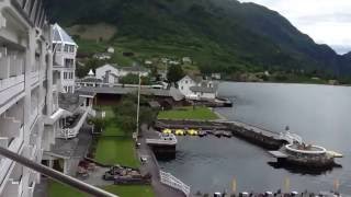 Hardangerfjord Norway from the Hotel Ullensvang [upl. by Ardnaed]