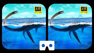 SBS 3D  Jurassic Encyclopedia 22  Plesiosaurus dinosaur facts  Video for 3D GLASSES [upl. by Nihsfa]