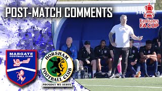 POSTMATCH COMMENTS FA CUP  Horsham FC H  28th September 2024 [upl. by Dede]