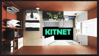 3 PROJETOS KITNETS PEQUENAS E MODERNAS apartamentos pequenos decorados [upl. by Daryn]