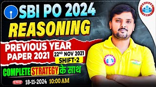 SBI PO 2024  SBI PO Reasoning Previous Year Paper 2021 Shift 2nd  SBI PO Reasoning by Rohit Sir [upl. by Flyn]