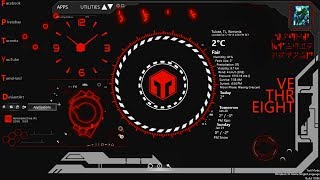 Customize Windows 10 Using Rainmeter Dark Futuristic Look [upl. by Mechling]