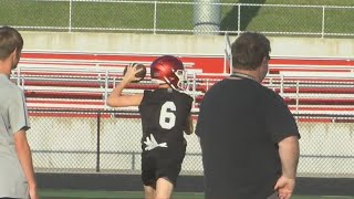 Daviess Co football preparing for season with a firsttime QB [upl. by Esnohpla]