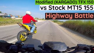 Yamaha MT15 Stock vs TFX Loaded [upl. by Akenal919]