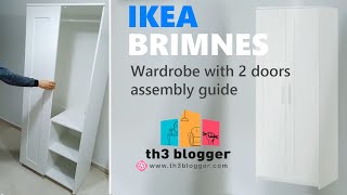 IKEA BRIMNES Wardrobe with 2 doors  assembly instructions very detailed [upl. by Auvil]