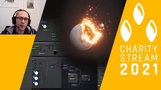 Tuatara Charity Stream 2021  Part 3  Making a Burning Sphere in Unity URP [upl. by Tahpos]