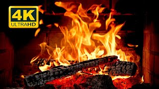 🔥 FIREPLACE Ultra HD 4K Fireplace with Crackling Fire Sounds Fireplace Burning Fire Background [upl. by Blase815]