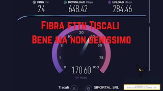 46  Recensione fibra FTTH di Tiscali BENE MA NON BENISSIMO [upl. by Rufford547]