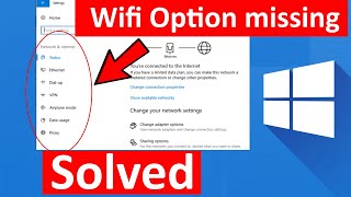 Wifi Option not showing in Settings on Windows 10 [upl. by Eikcid]