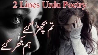 2 Lines urdu poitry tum bichar gey hum bikhar geyurdu sehariurdu sad poetry urdu quotes quote [upl. by Ellenad]