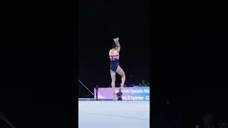 Jessica Gadirova United Kingdom Floor FX Podium Training 2023 World Championships SlowMotion Part3 [upl. by Idalla180]