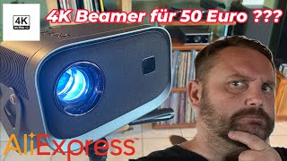 4K Beamer von AUN für 50 Euro im Test wie schlecht ist der Projektor von Aliexpress dustinbt2271 [upl. by Seabrook707]