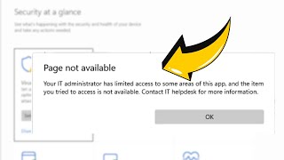 NEW FIX quotPage not Available your IT Administrator has limited accessquot Windows 1110 [upl. by Titus]