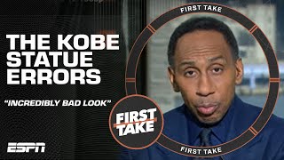 Incredibly bad look  Stephen A reacts to the Kobe statue misspellings  First Take YT Exclusive [upl. by Eelahs]