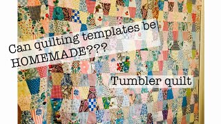 Tumbler quilting template HOMEMADE  simple sewing  doing it from scratch  your questions answered [upl. by Friend]