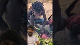 Liver eating fishing food villagelife hadzabetribe [upl. by Xantha180]