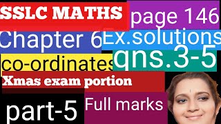 SSLC MATHS CHAPTER 6 coordinatesExsolutionspage146qn35PART 5 [upl. by Atiekal948]