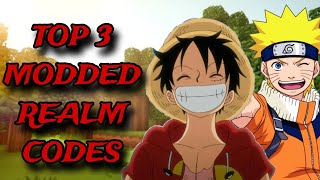 120 TOP 3 MODDED REALM CODES FOR MINECRAFT BEDROCK EDITION [upl. by Grier978]