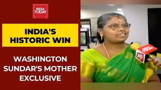 India Vs Australia Washington Sundars Mother Speaks On Indias Historic Win [upl. by Adnak944]